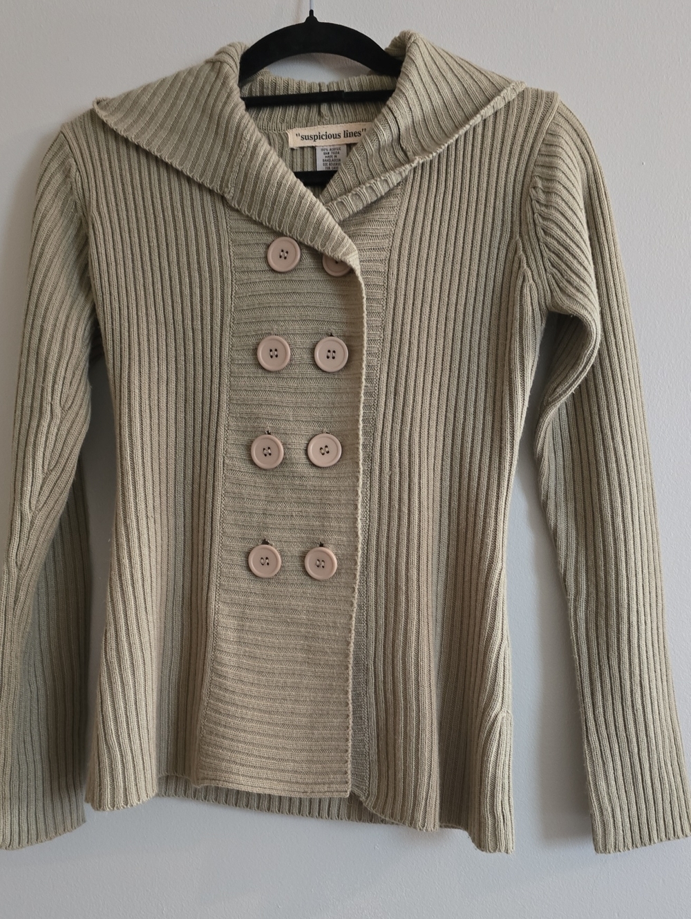 Women's Ribbed Hooded Cardigan in Tan